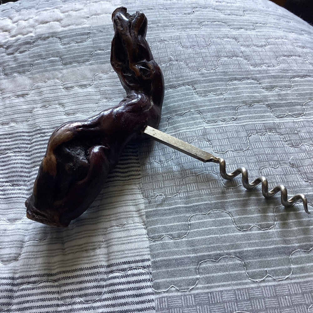 VINTAGE VINE ROOT CORKSCREW OPENER